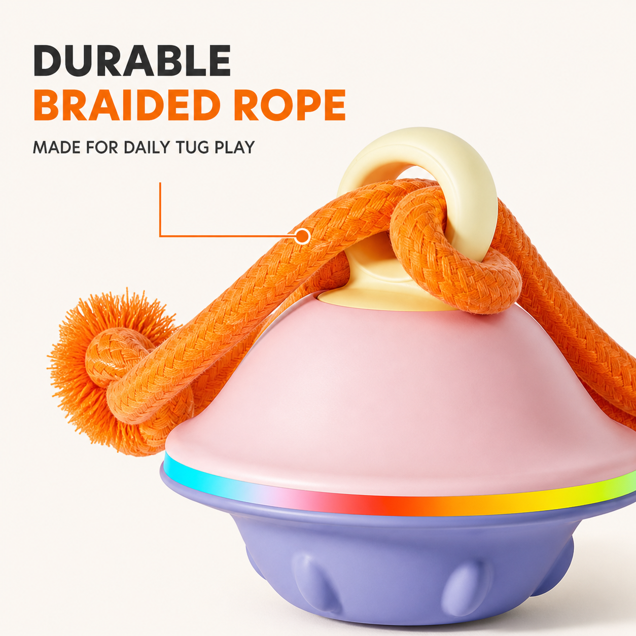 Durable braided rope feature detail