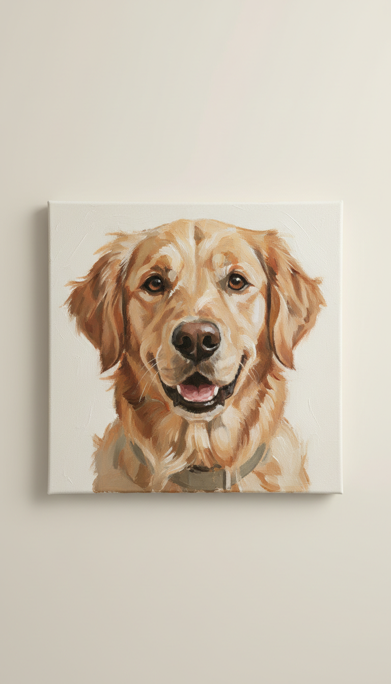 🐾 Personalized Pet Portrait Canvas