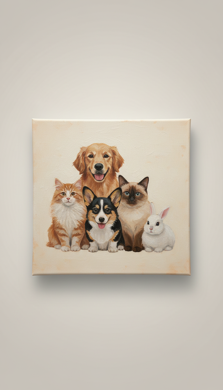 🐾 Personalized Pet Portrait Canvas