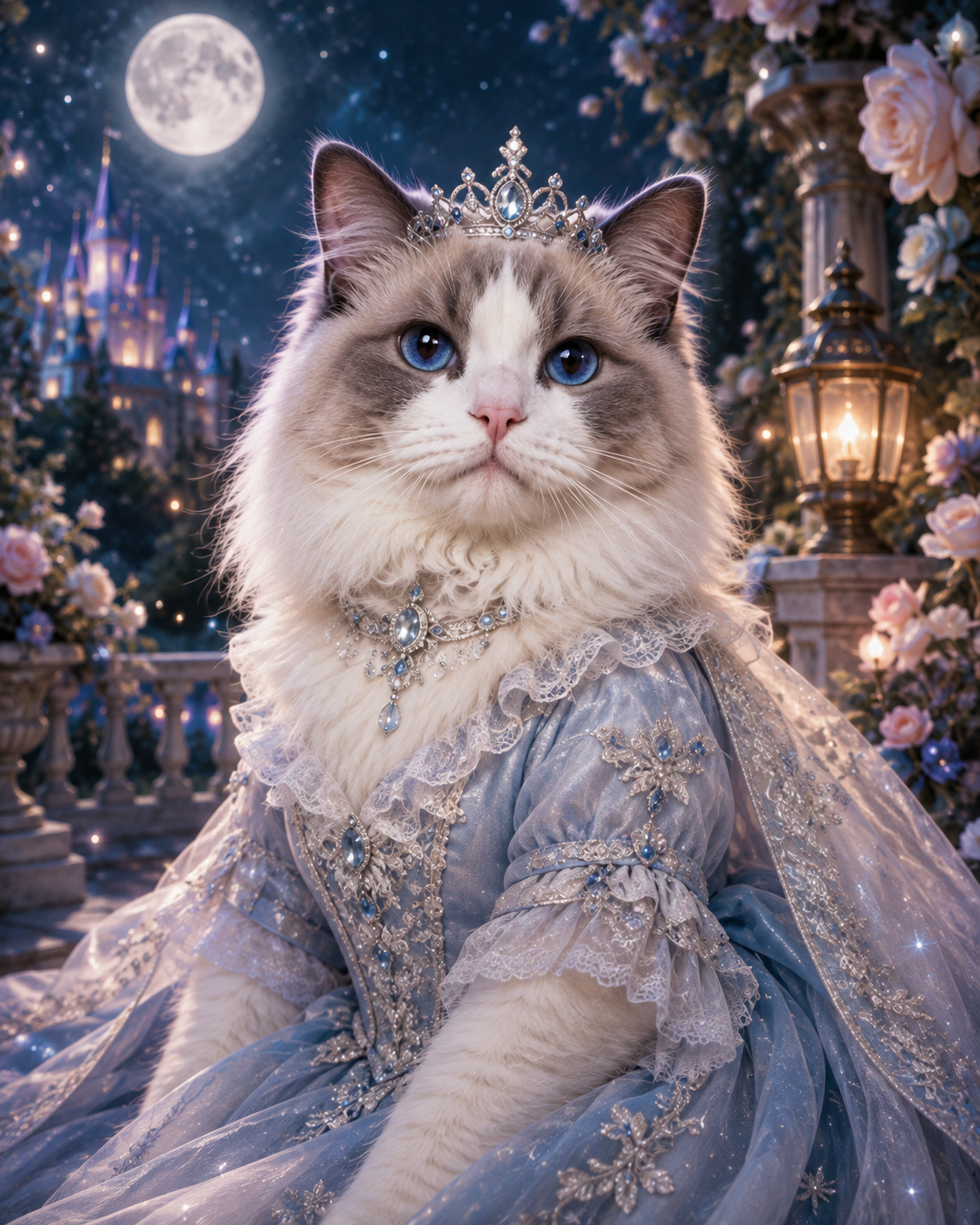 Custom Enchanted Pet Portrait Canvas – Personalized Fantasy Pet Wall Art