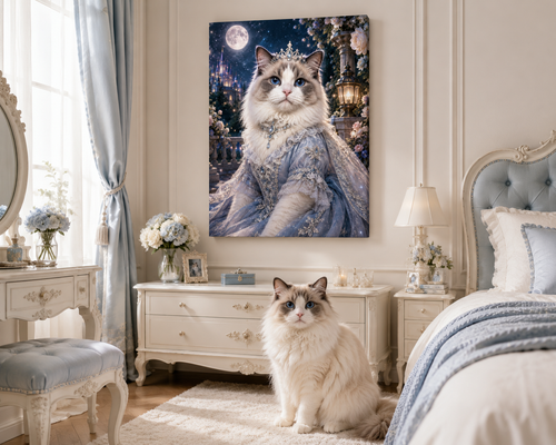Custom Enchanted Pet Portrait Canvas – Personalized Fantasy Pet Wall Art