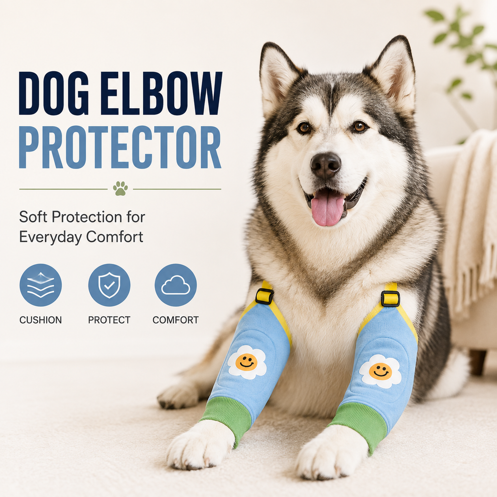 Adjustable Dog Elbow Protectors – Cushioned Joint Sleeves