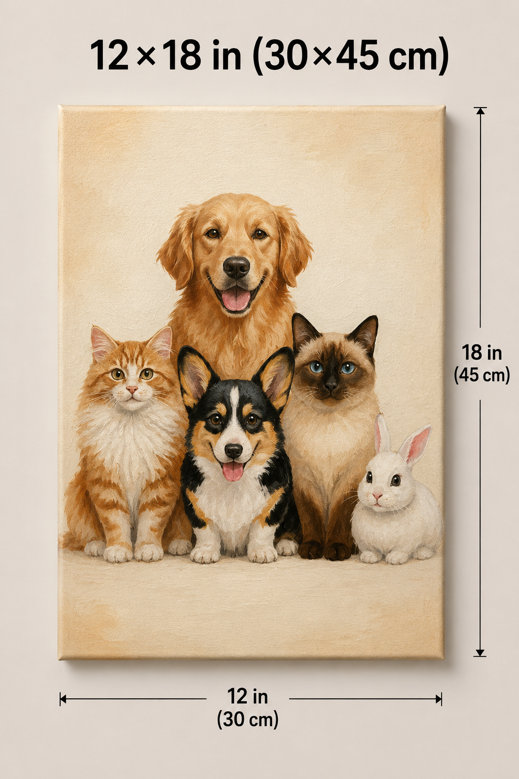 🐾 Personalized Pet Portrait Canvas