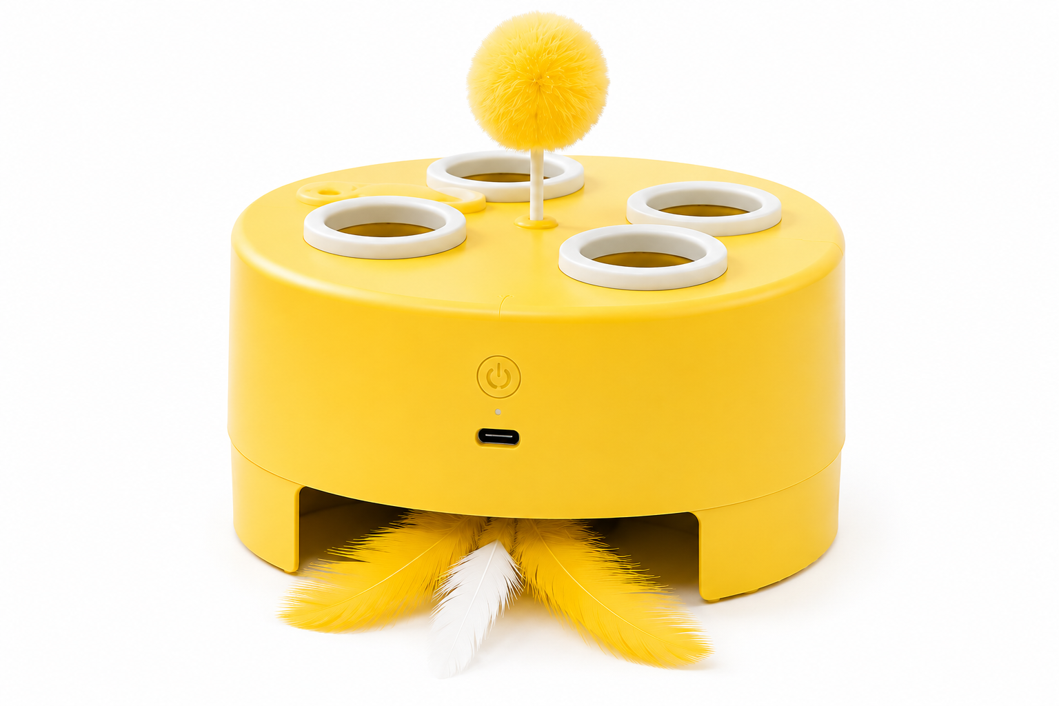 Whisker Hunt™ 2-in-1 Interactive Cat Toy – Pop-Up Ball & Spinning Feather
